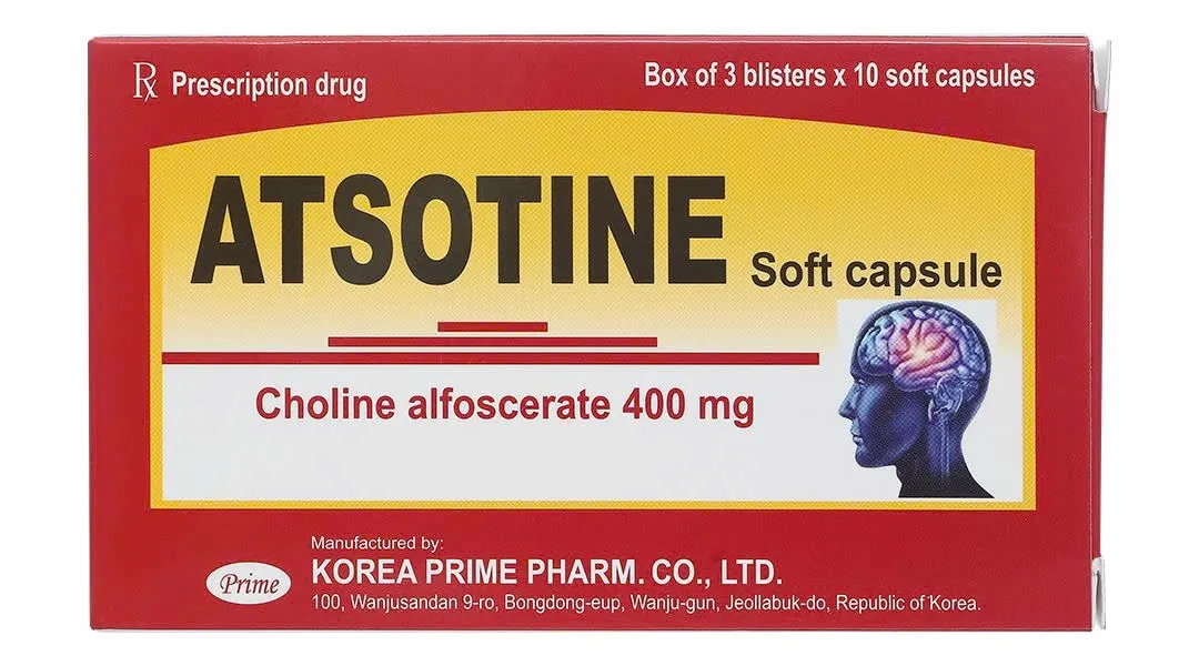 Atsotin 400ng Korea (H/30v) - Thuốc điều trị phục hồi não sau đột quỵ (3 vỉ x 10 viên)